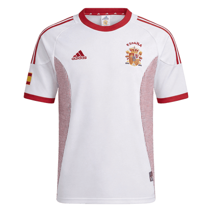 Retrô Spain Fora Copa do Mundo Camisa 2002 Branco