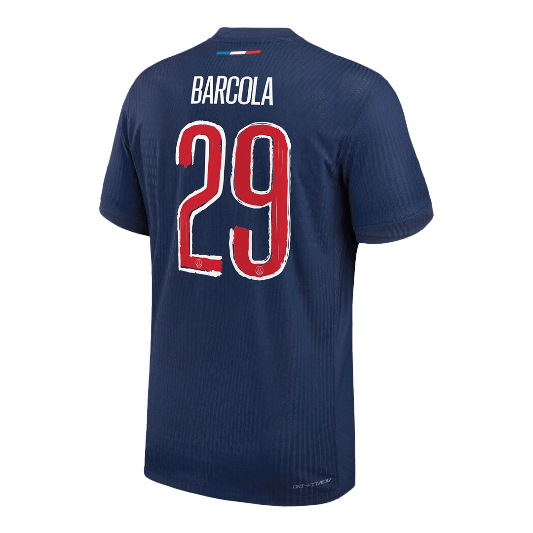 Jogador BARCOLA #29 PSG Casa UCL Futebol Camisas Marinha - UCL