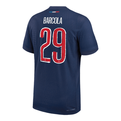 Jogador BARCOLA #29 PSG Casa UCL Futebol Camisas Marinha - UCL