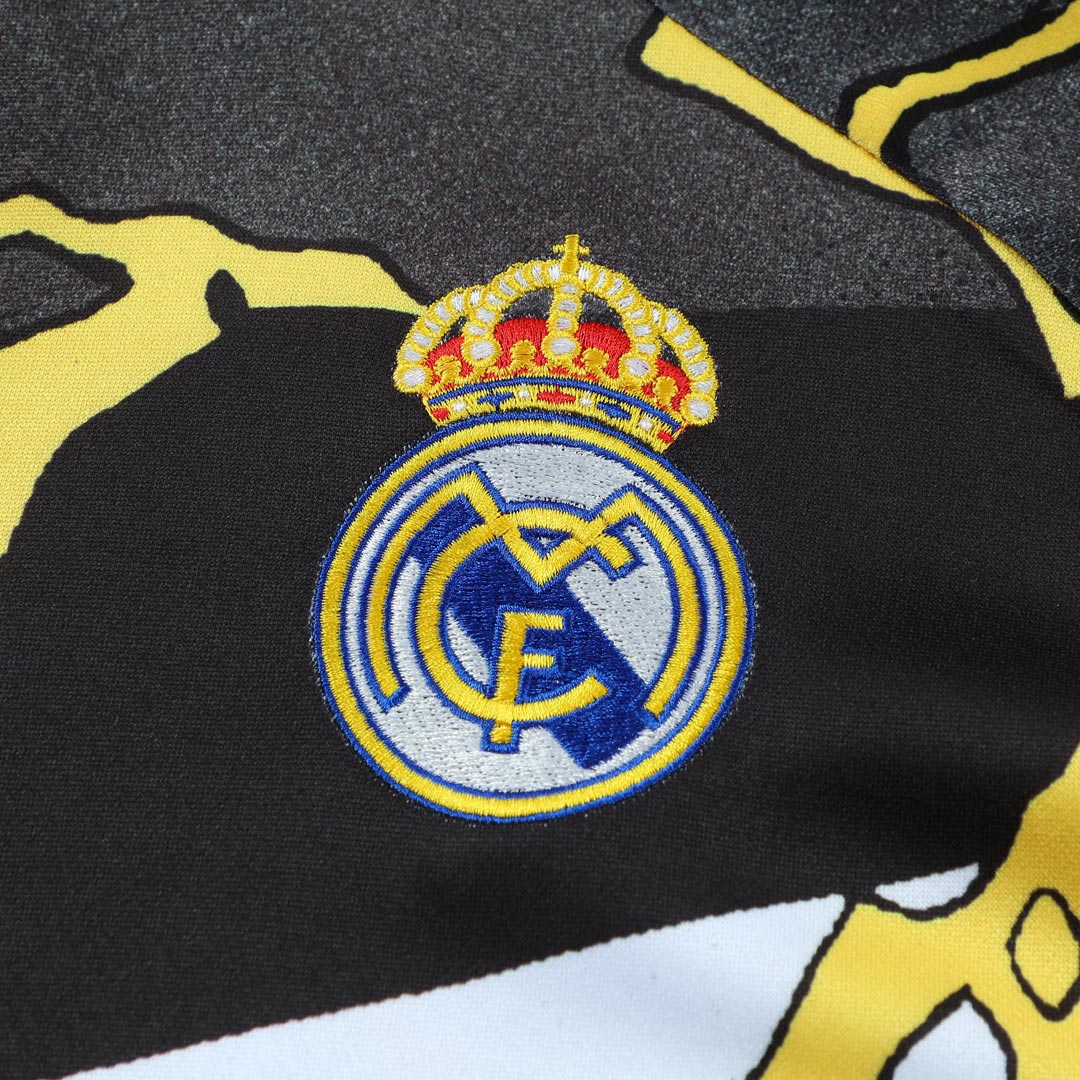 Real Madrid Zíper Moletom Conjunto (Top+Calças) 2025/26 Preto
