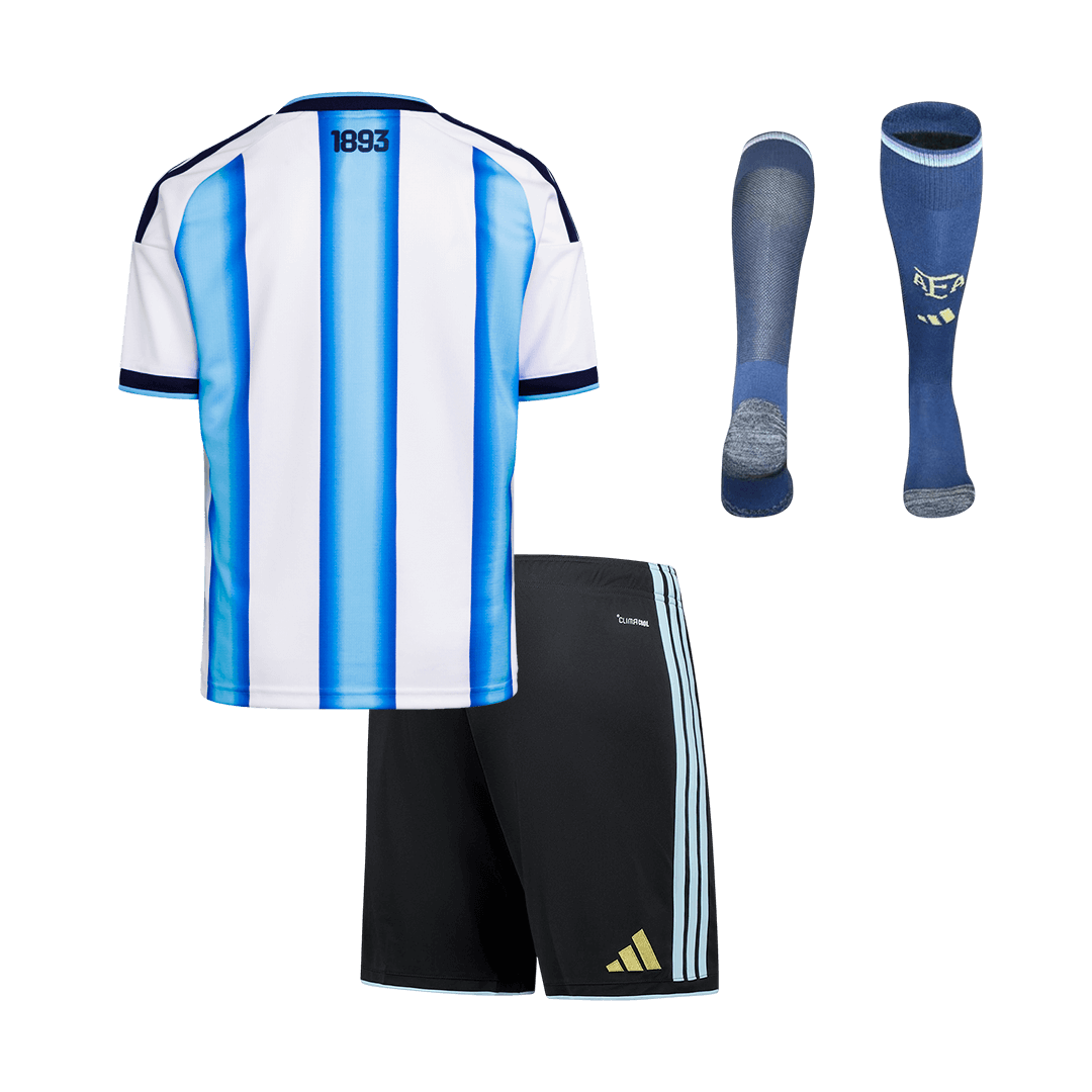 Argentina Infantil  Casa Copa do Mundo Futebol Camisa Conjunto (Camisa+Shorts+Meias) 2025/26