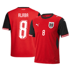 ALABA #8 Áustria Casa Camisa Copa do Mundo 2026 Vermelho