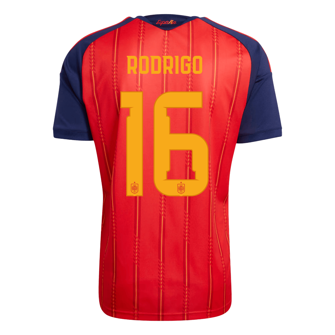 【Super Qualidade】RODRIGO #16 Espanha
 Casa Futebol Camisa 2026 Vermelho