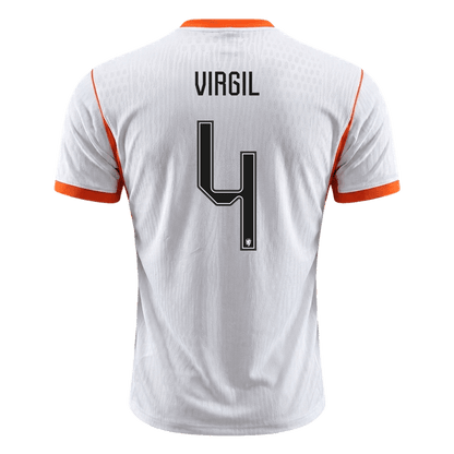 Versão do Jogador VIRGIL #4 Países Baixos Fora Copa do Mundo Futebol Camisas 2026 Branco