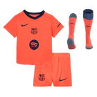 Barcelona Infantil 
 Fora Terceira Futebol Camisa Conjunto (Camisa+Shorts+Meias) 2025/26 Laranja