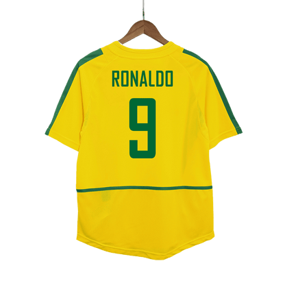 Camisola de futebol retro do Brasil #9 do RONALDO 2002/03 2025/26