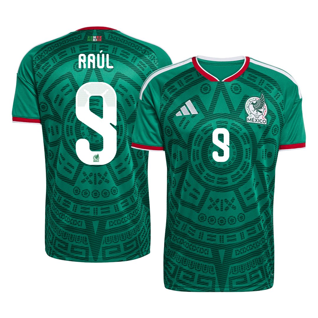 Raúl #9 Mexico Casa Camisa 2026 Verde camisola de futebol