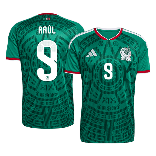 Raúl #9 Mexico Casa Camisa 2026 Verde camisola de futebol