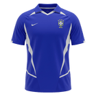 Retrô Brasil Fora Camisa 2002 Azul