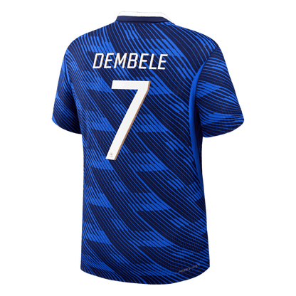 Versão do Jogador DEMBELE #7 França Casa Copa do Mundo Futebol Camisas 2026 Azul