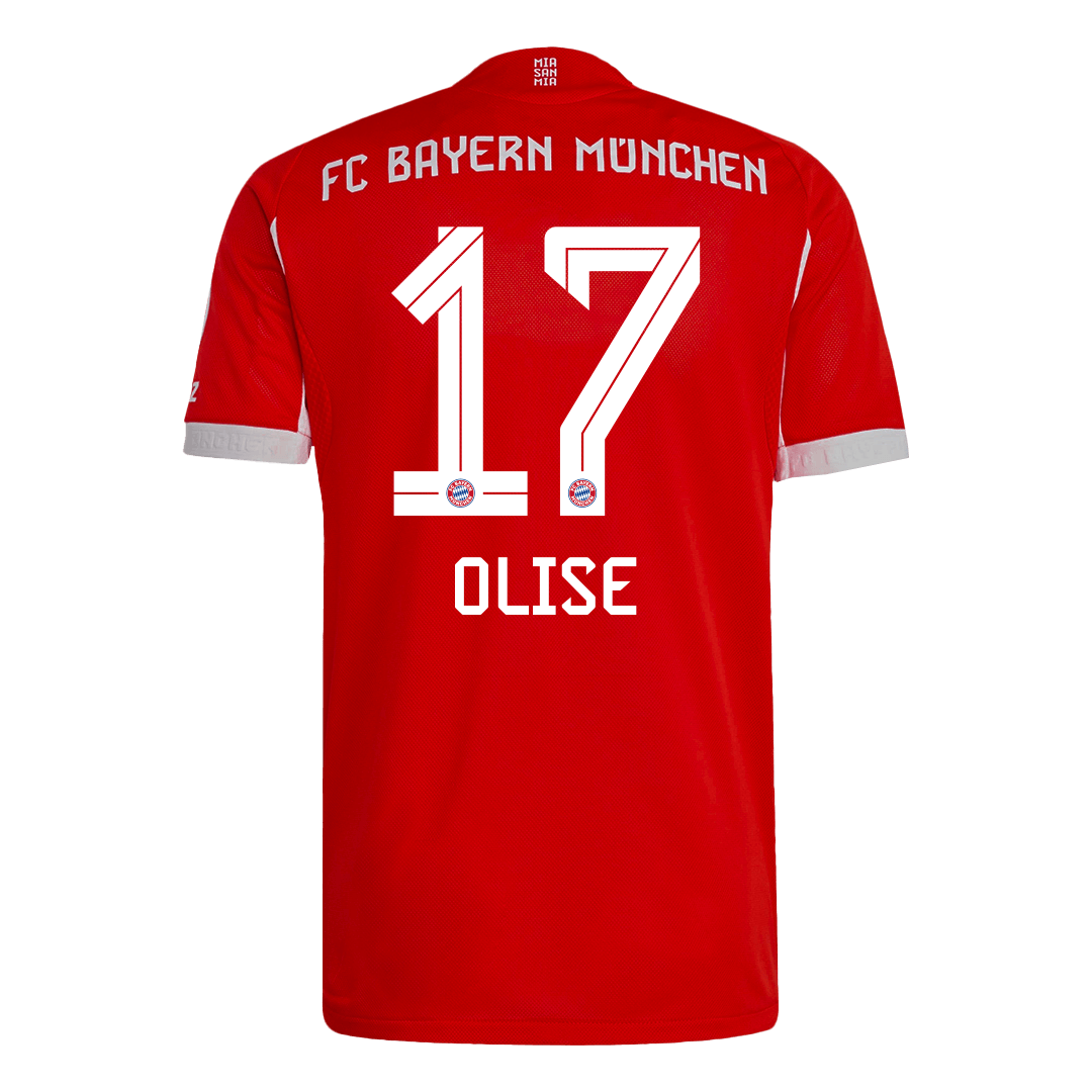 Jogador OLISE #17 Bayern Munich Casa Futebol Camisas 2025/26 Vermelho