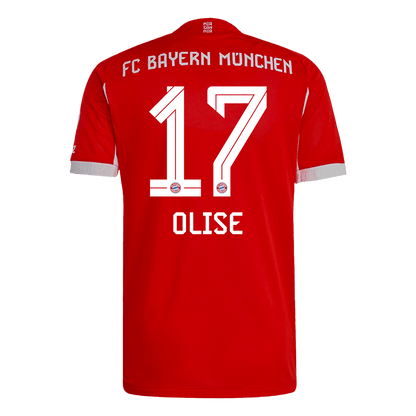 Jogador OLISE #17 Bayern Munich Casa Futebol Camisas 2025/26 Vermelho