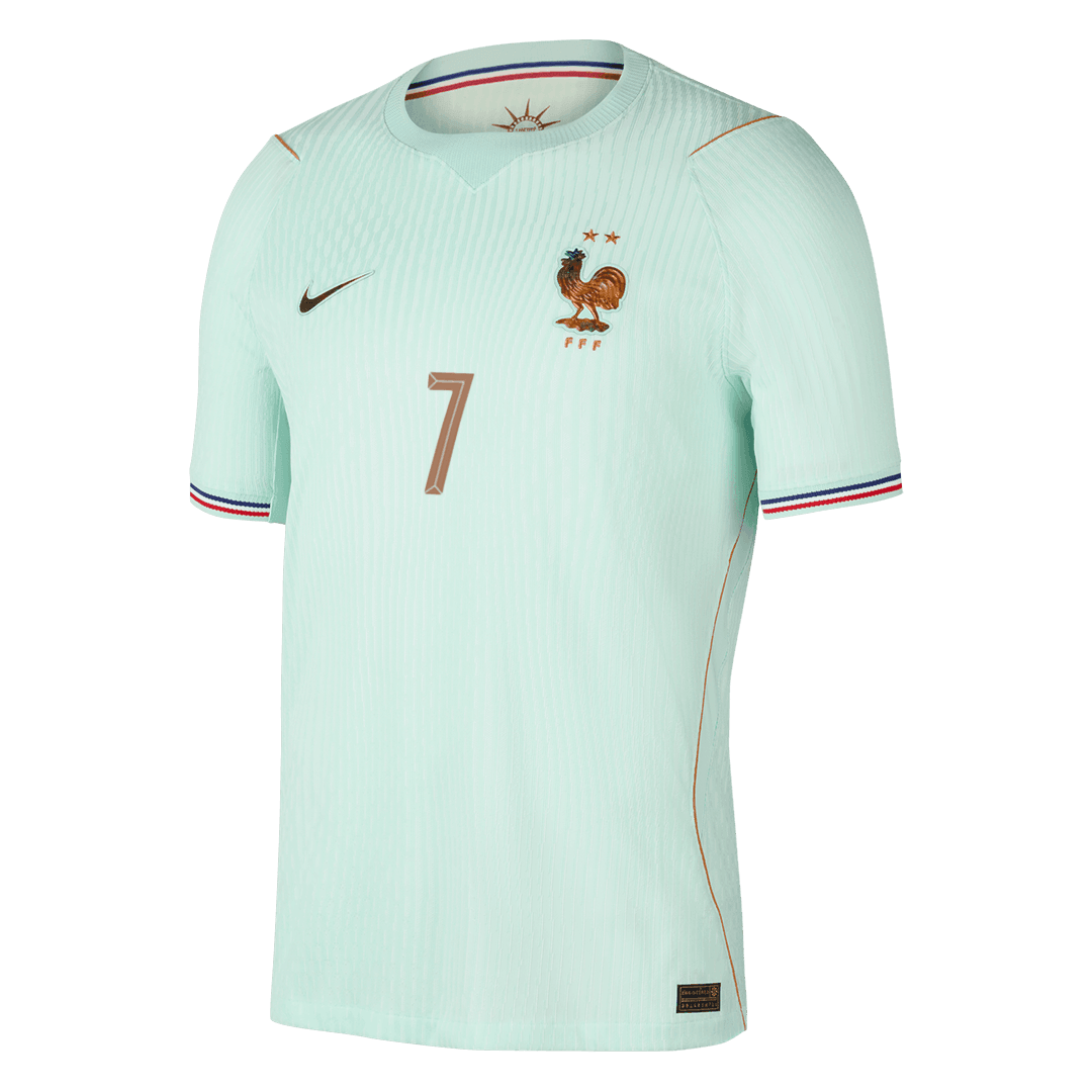 Versão do Jogador DEMBELE #7 França Fora Copa do Mundo Futebol Camisas 2026 Verde