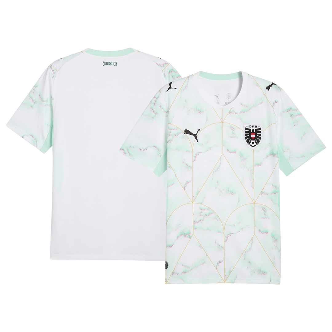 Austria Fora Camisa Copa do Mundo 2026 Branco - camisola de futebol para adeptos em - imagem 2