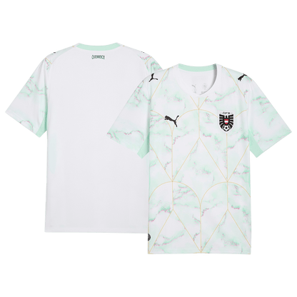 Austria Fora Camisa Copa do Mundo 2026 Branco - camisola de futebol para adeptos em - imagem 2