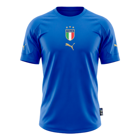 Retrô Italy Casa Camisa 2004 Azul camisola de futebol 2025/26