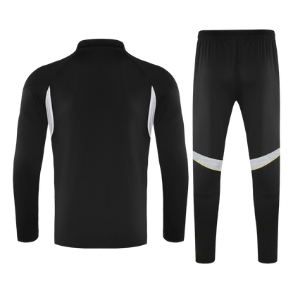 Real Madrid Zíper Moletom Conjunto (Top+Calças) 2025/26 Preto