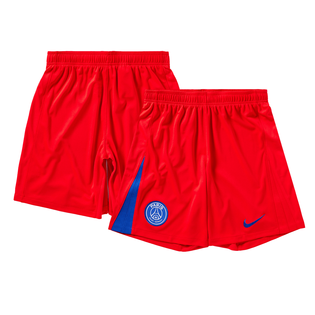 PSG Fora Terceira Calções 2025/26 Vermelho