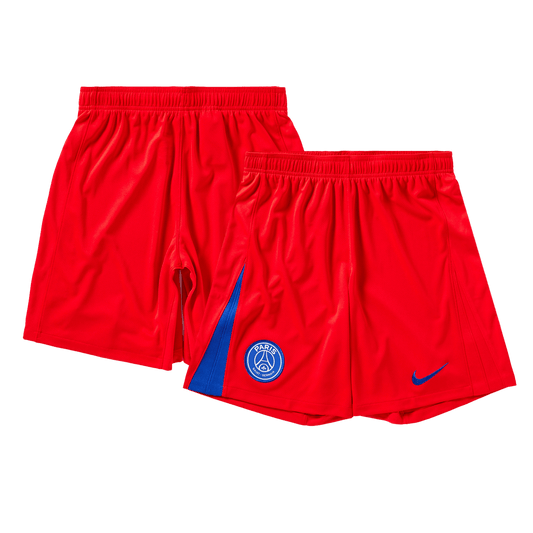 PSG Fora Terceira Calções 2025/26 Vermelho