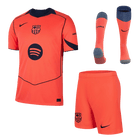 Barcelona 
 Fora Terceira Camisa Conjunto(Camisa+Calções+Meias) 2025/26 Laranja