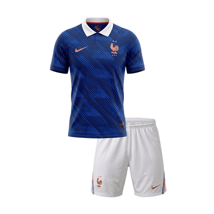 France Infantil Casa Copa do Mundo Futebol Camisa Conjunto (Camisa+Shorts) 2026 - camisola de futebol para adeptos