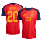 【Super Qualidade】PEDRI #20 Espanha
 Casa Futebol Camisa 2026 Vermelho