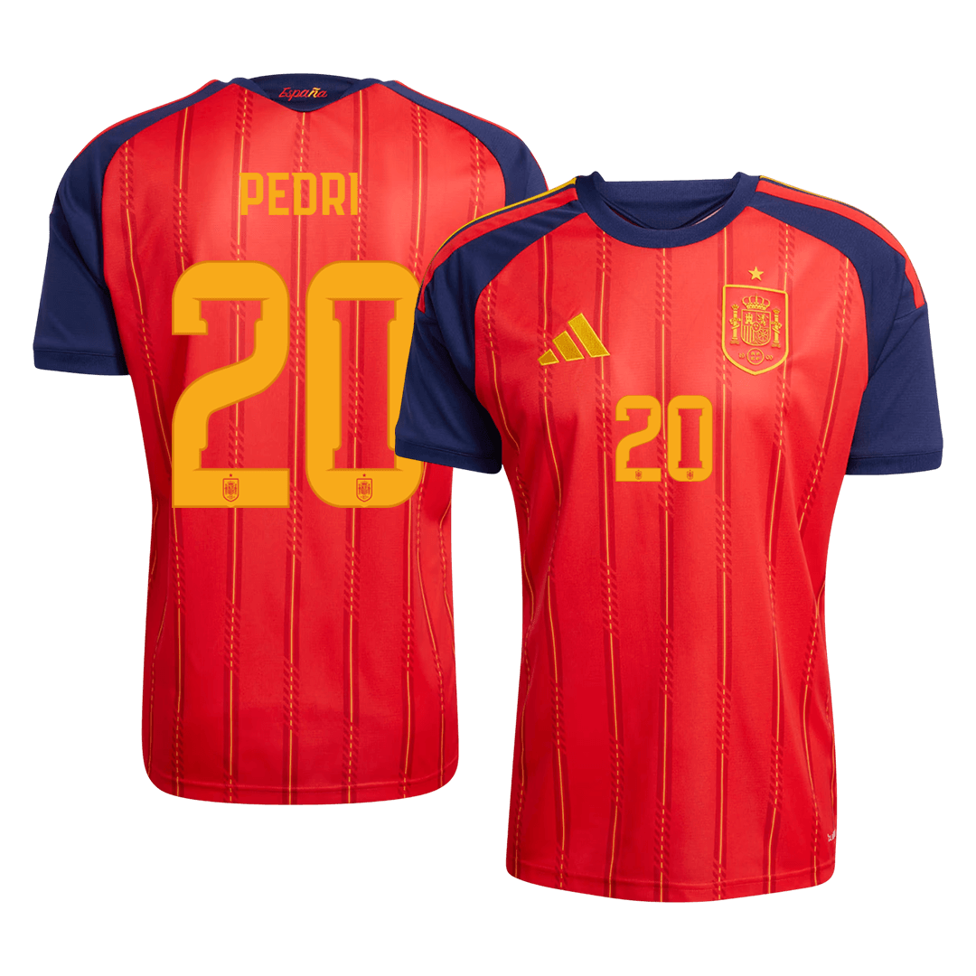 【Super Qualidade】PEDRI #20 Espanha
 Casa Futebol Camisa 2026 Vermelho