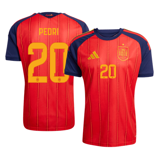【Super Qualidade】PEDRI #20 Espanha
 Casa Futebol Camisa 2026 Vermelho