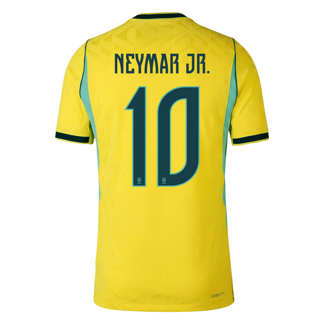 Versão do Jogador NEYMAR JR. #10 Brasil Casa Copa do Mundo Futebol Camisas 2026 Amarelo