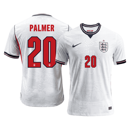 Versão do Jogador PALMER #20 Inglaterra Casa Copa do Mundo Futebol Camisas 2026 Branco