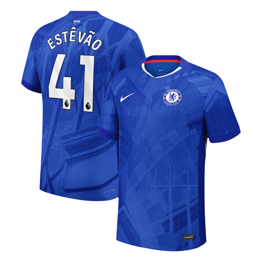 Jogador ESTÊVÃO #41 Chelsea Casa Futebol Camisas 2025/26 Azul camisola de futebol