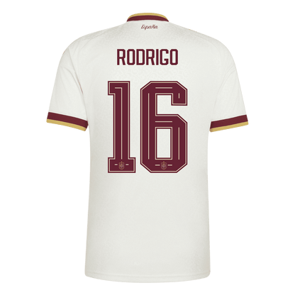 RODRIGO #16 Spain Fora Copa do Mundo Camisa 2026 Branco