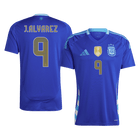 J.ALVAREZ #9 Argentina Camisola Fora Personalizada