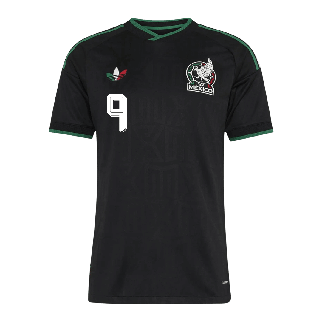 Versão do Jogador RAÚL #9 México Terceira Copa do Mundo Futebol Camisas 2026 Preto