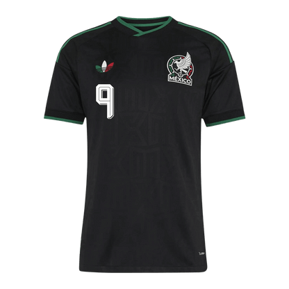 Versão do Jogador RAÚL #9 México Terceira Copa do Mundo Futebol Camisas 2026 Preto