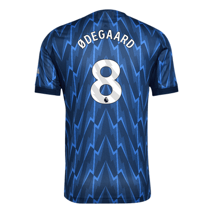 Jogador ØDEGAARD #8 Arsenal Fora Futebol Camisas 2025/26 Azul