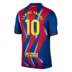 LAMINE YAMAL #10 Barcelona Quarta Camisa 2025/26 Vermelho&Azul
