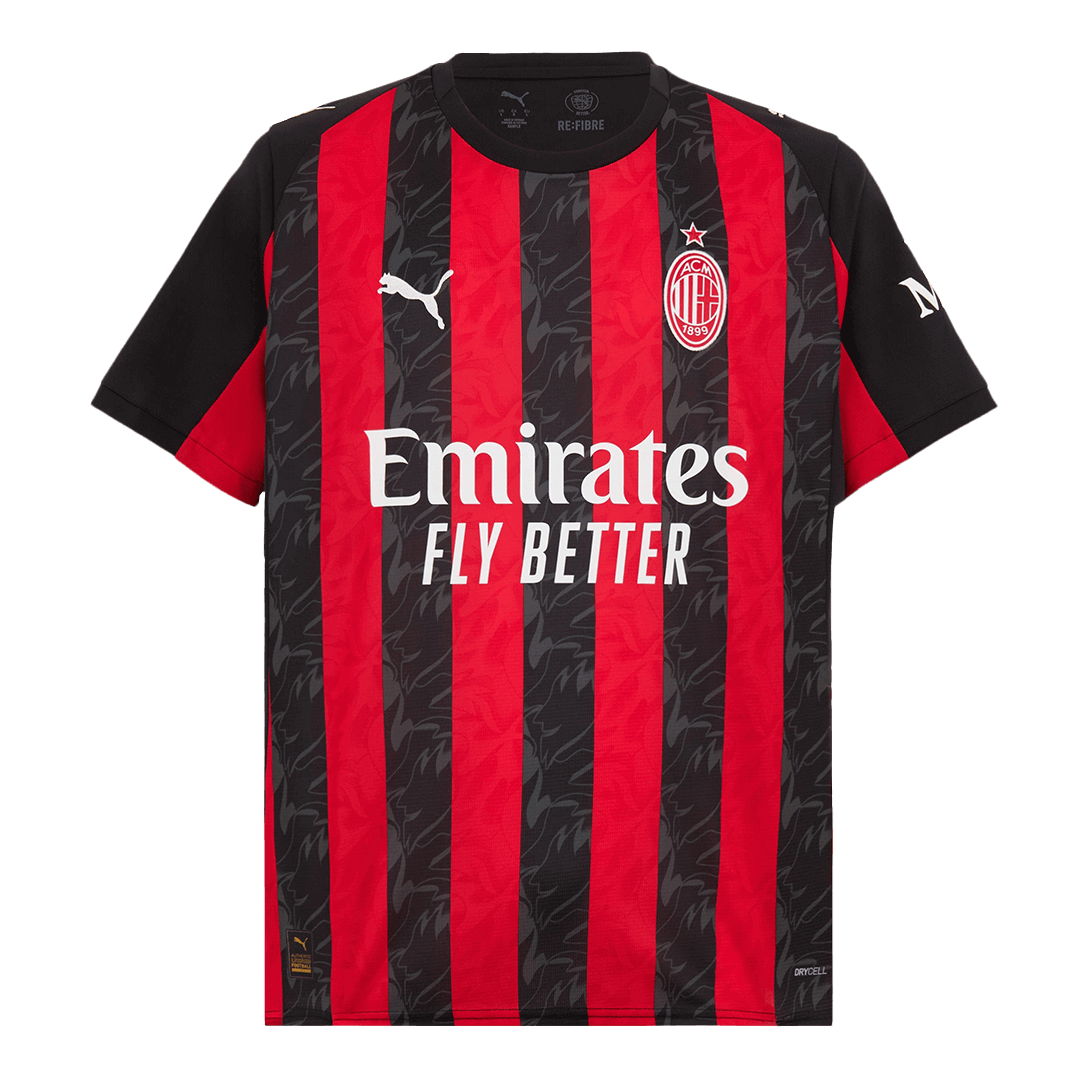 RAFA LEÃO #10 AC Milan Casa Camisa 2025/26-Vermelho & Preto