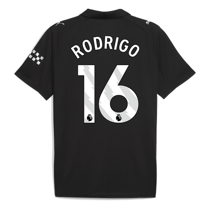 RODRIGO #16 Manchester City Fora Camisa 2025/26- Preto