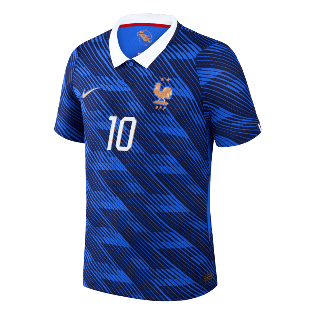 Versão do Jogador MBAPPE #10 França Casa Copa do Mundo Futebol Camisas 2026 Azul