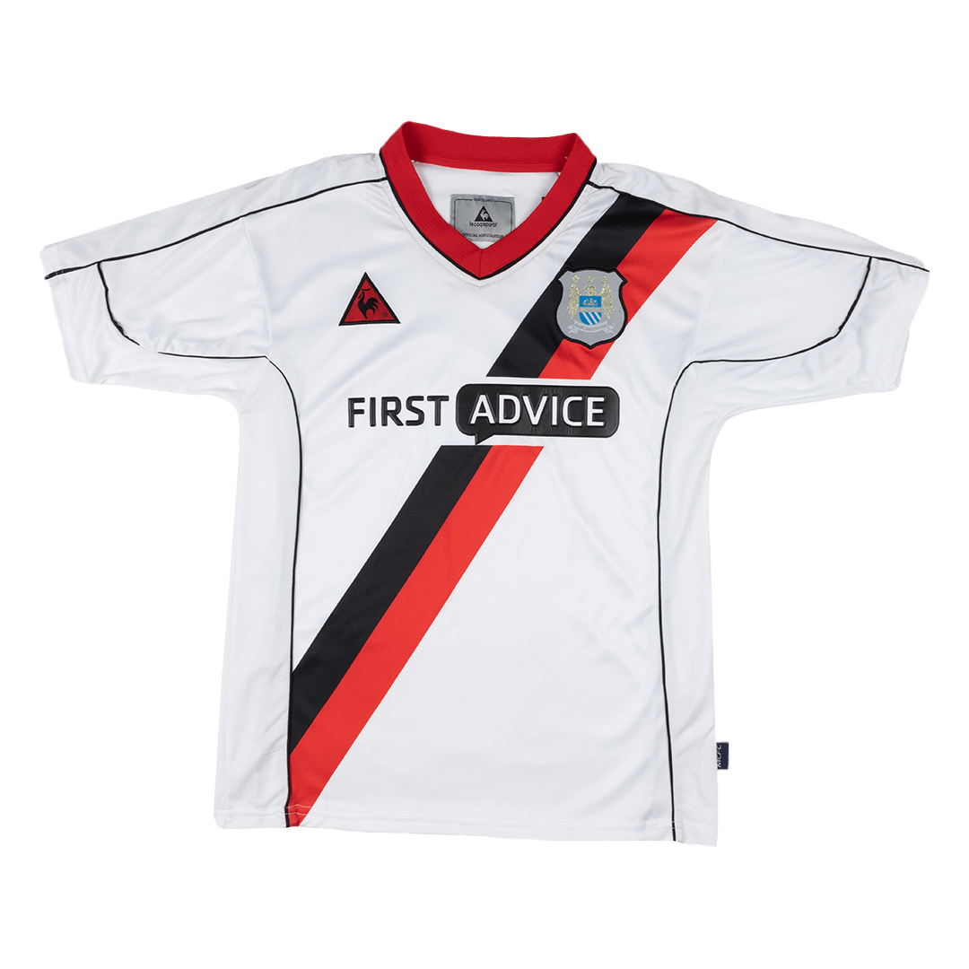 Retrô Manchester City Fora Camisa 2002/03 Branco camisola de futebol 2025/26