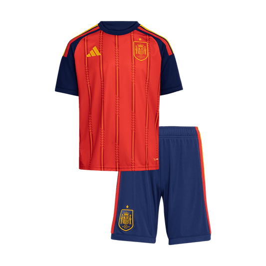 Spain Infantil Casa Copa do Mundo Futebol Camisa Conjunto (Camisa+Shorts) 2026 Vermelho - camisola de futebol para