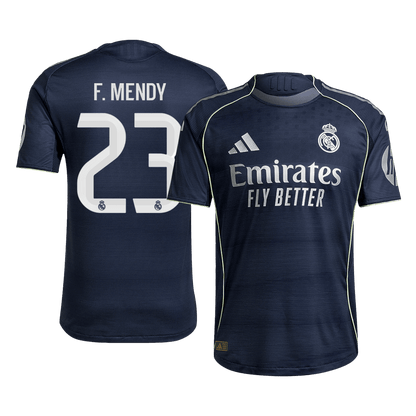 Jogador F.MENDY #23 Real Madrid Fora Futebol Camisas 2025/26 Marinha camisola de futebol