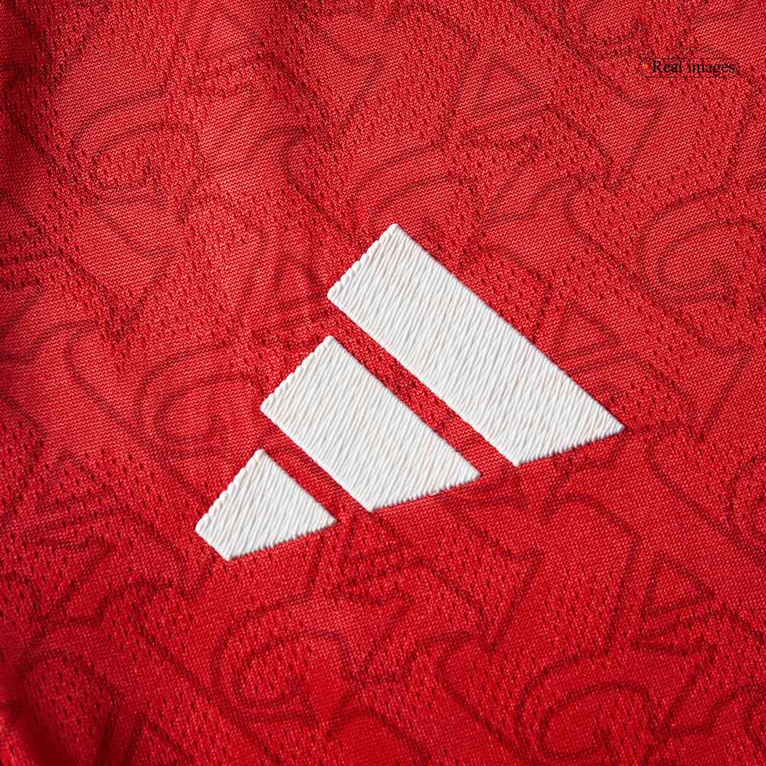 Jogador SALIBA #2 Arsenal Casa Futebol Camisas 2025/26 Vermelho