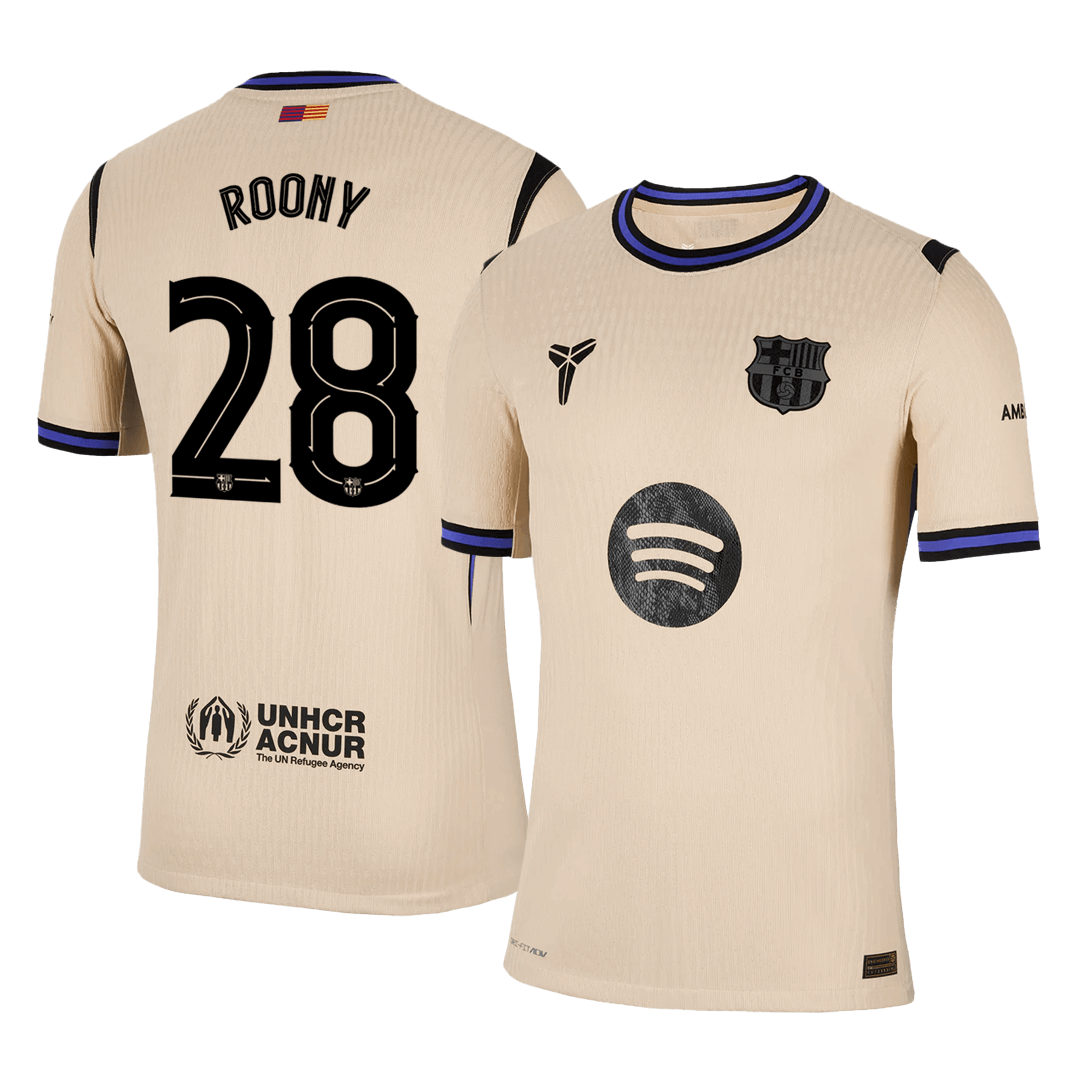Jogador ROONY #28 Barcelona Fora Futebol Camisas 2025/26 camisola de futebol