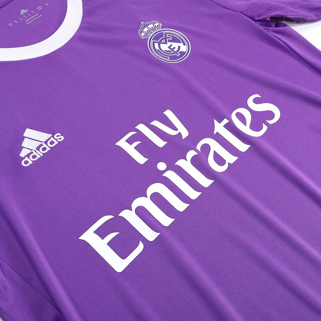 Camisola BENZEMA #9 Real Madrid Retro Fora Manga Comprida 2016/17