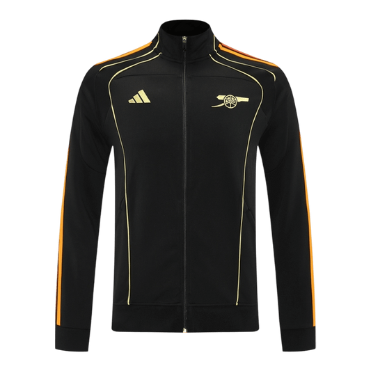 Arsenal Treino Jaqueta 2025/26 Preto camisola de futebol