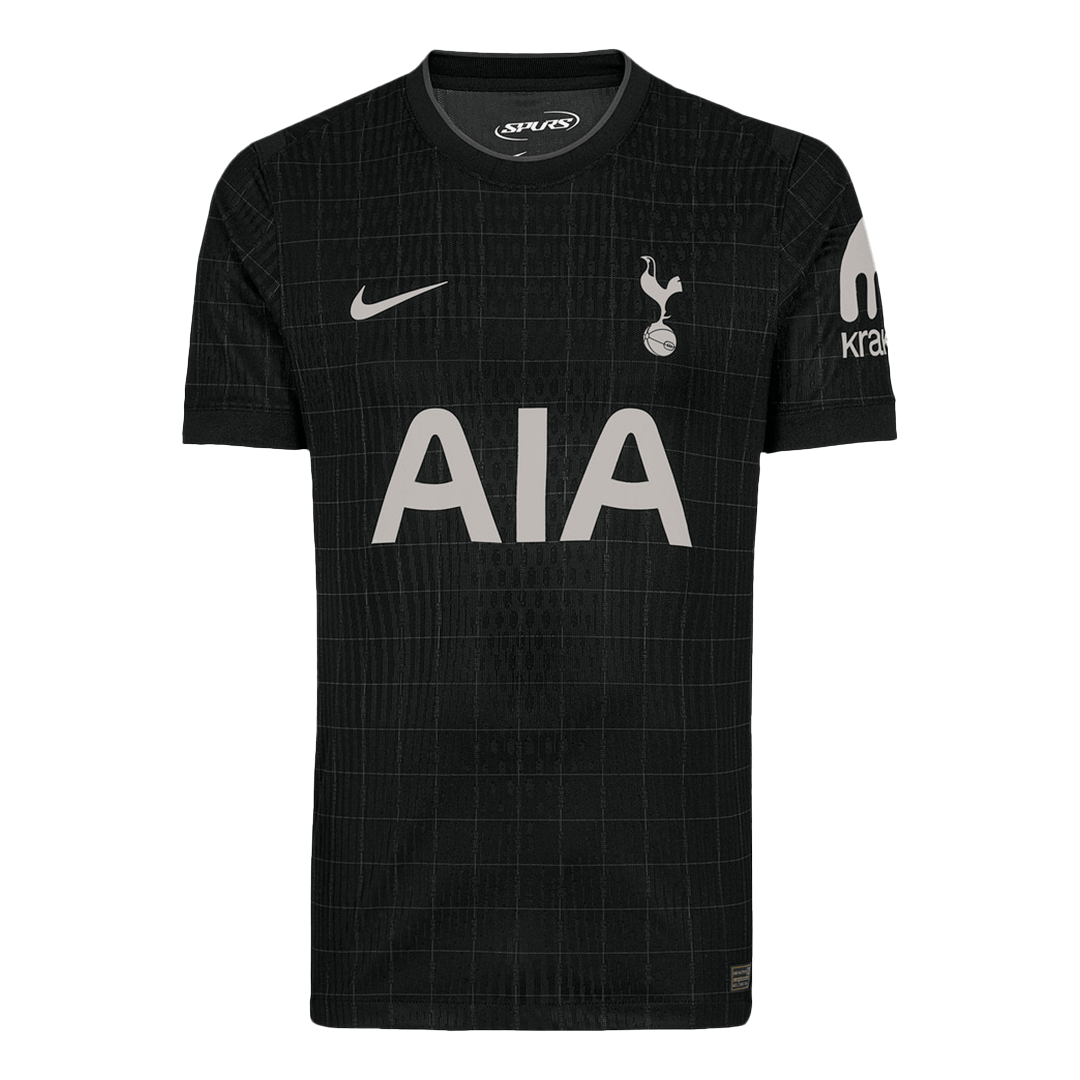 Jogador Tottenham Hotspur Fora Futebol Camisas 2025/26 Preto camisola de futebol