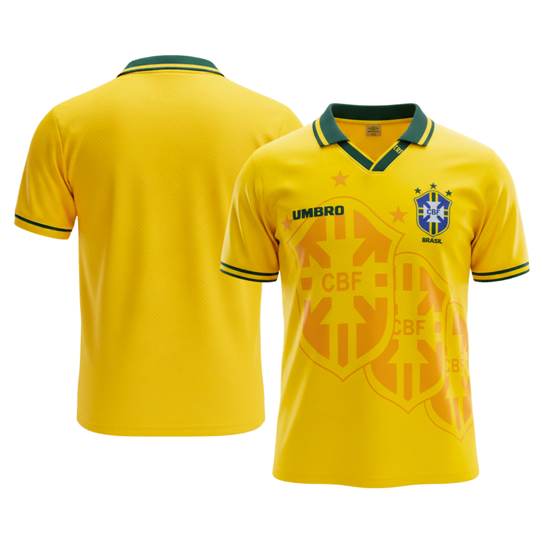 Retrô Brasil Casa Camisa 1994 Amarelo