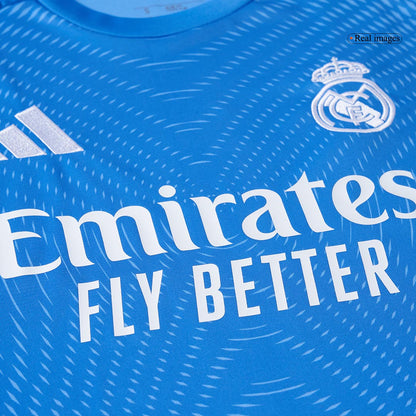 Real Madrid Goleiro Futebol Camisa 2025/26 Azul